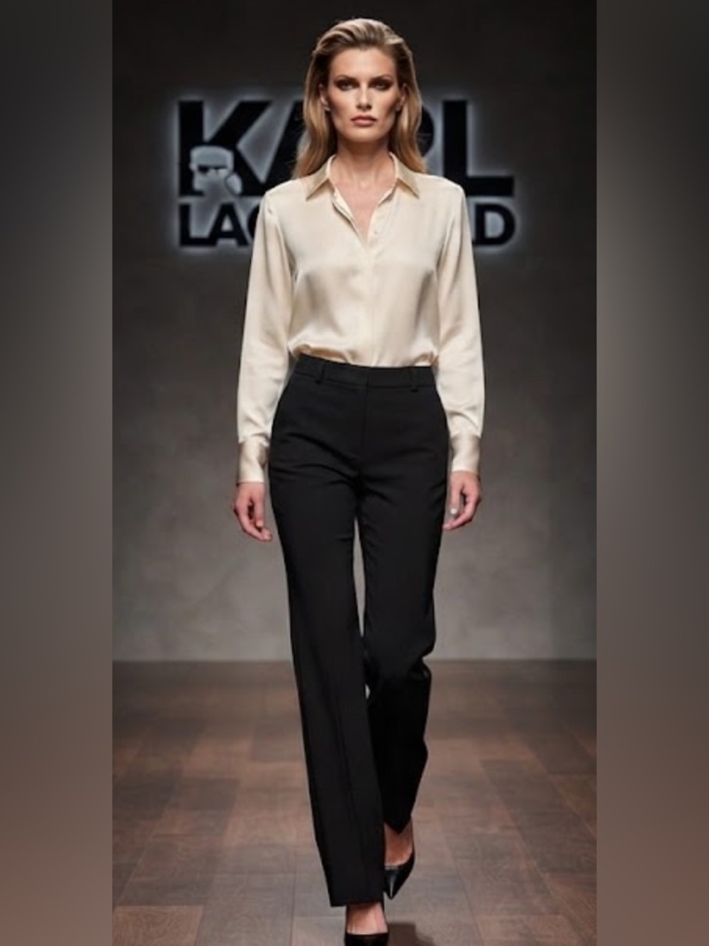Authentic Karl Lagerfeld designer black dress pants sz 12